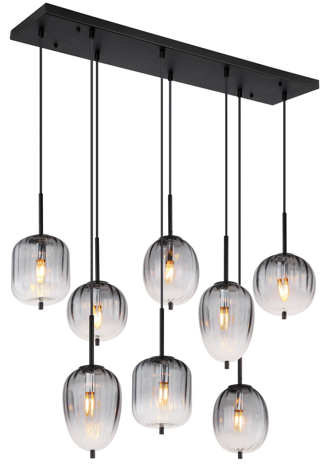 Suspension Attila noire mat (15215-8)