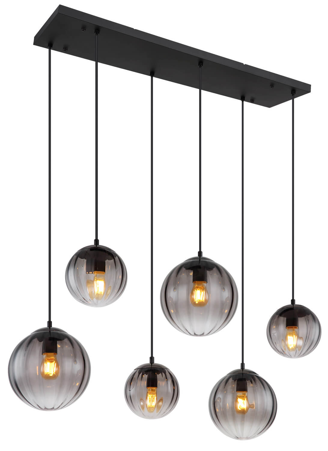 Suspension Dallerta noire mat (15216-6)