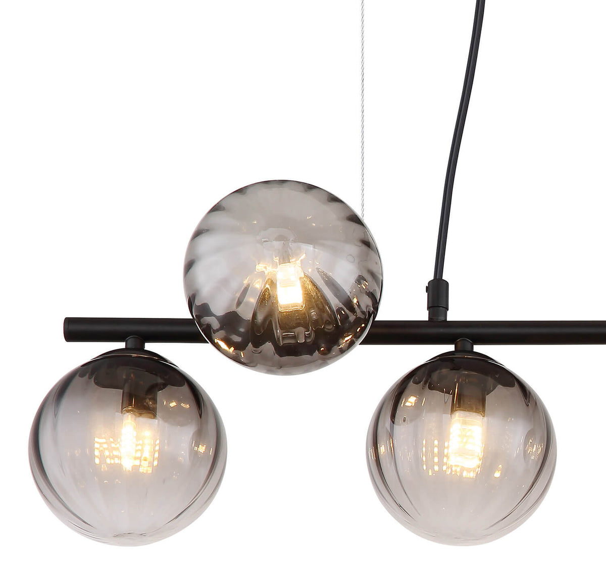 Suspension Dallerta noire mat (15216-7H)
