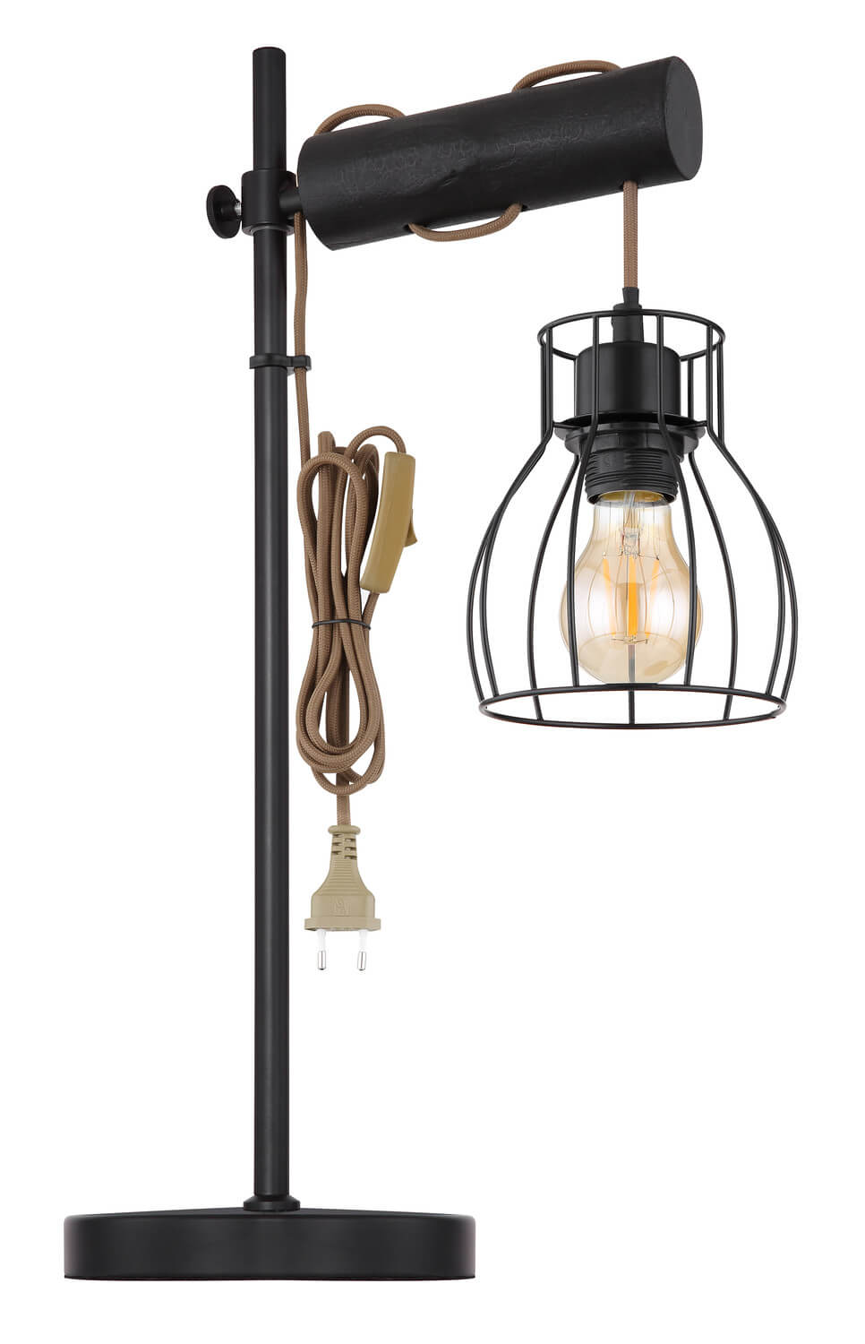 Lampe à poser Mina noire mat