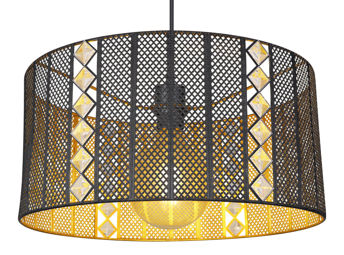 Suspension Abini noire mat