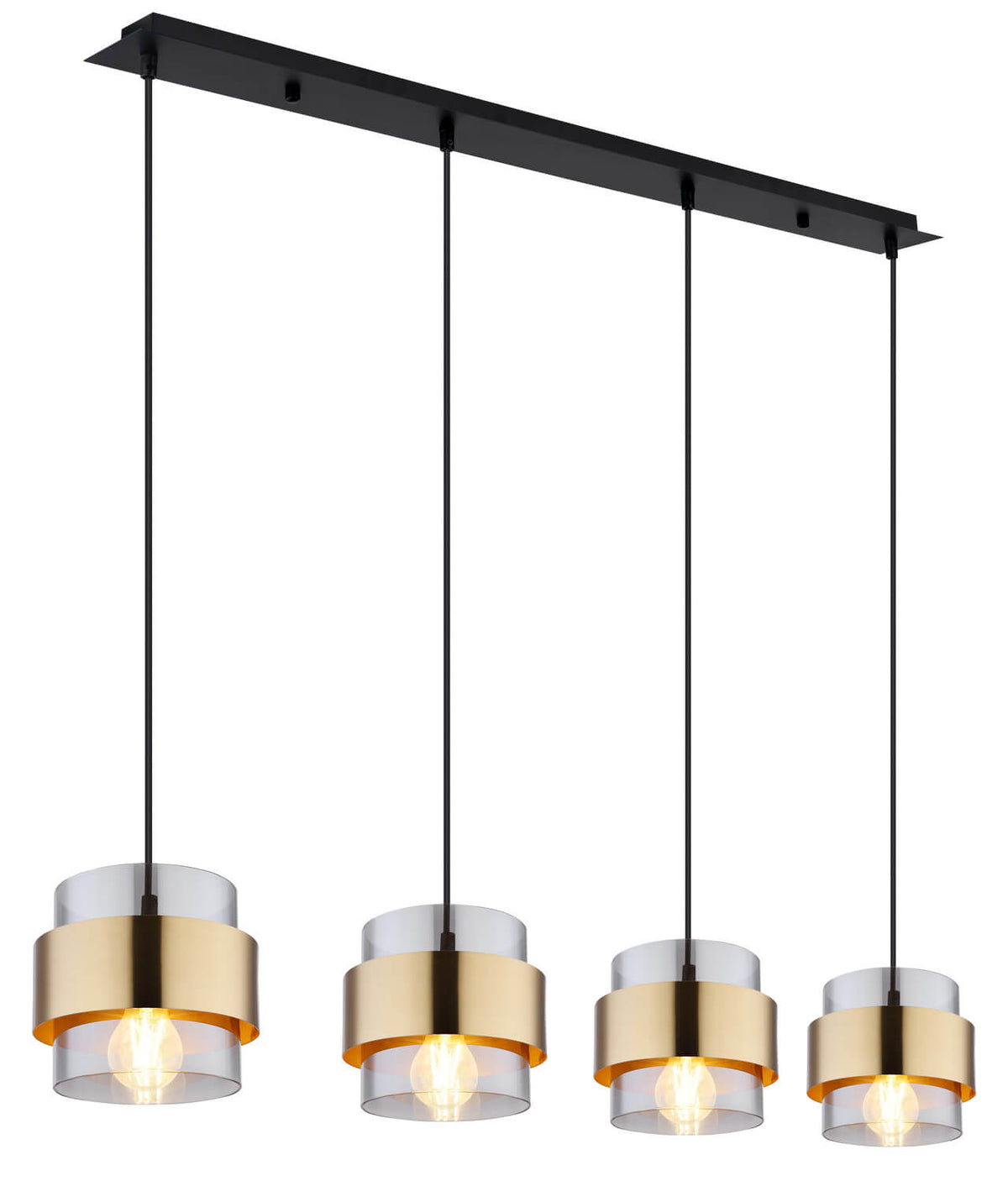 Suspension Milley noire mat, H 120 cm (15560-4H)