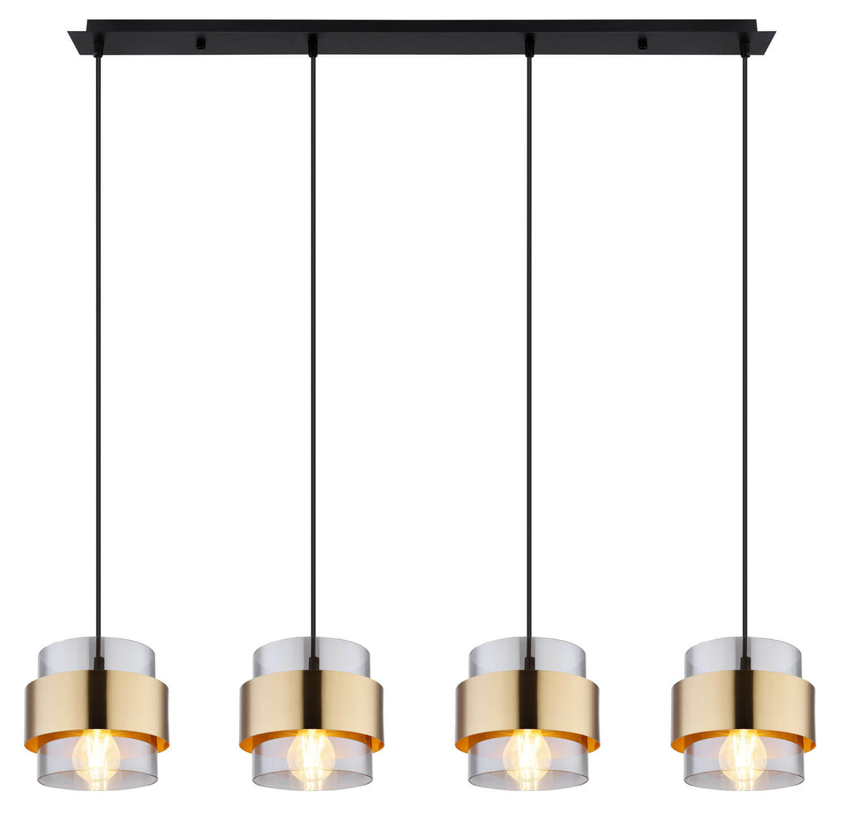 Suspension Milley noire mat, H 120 cm (15560-4H)