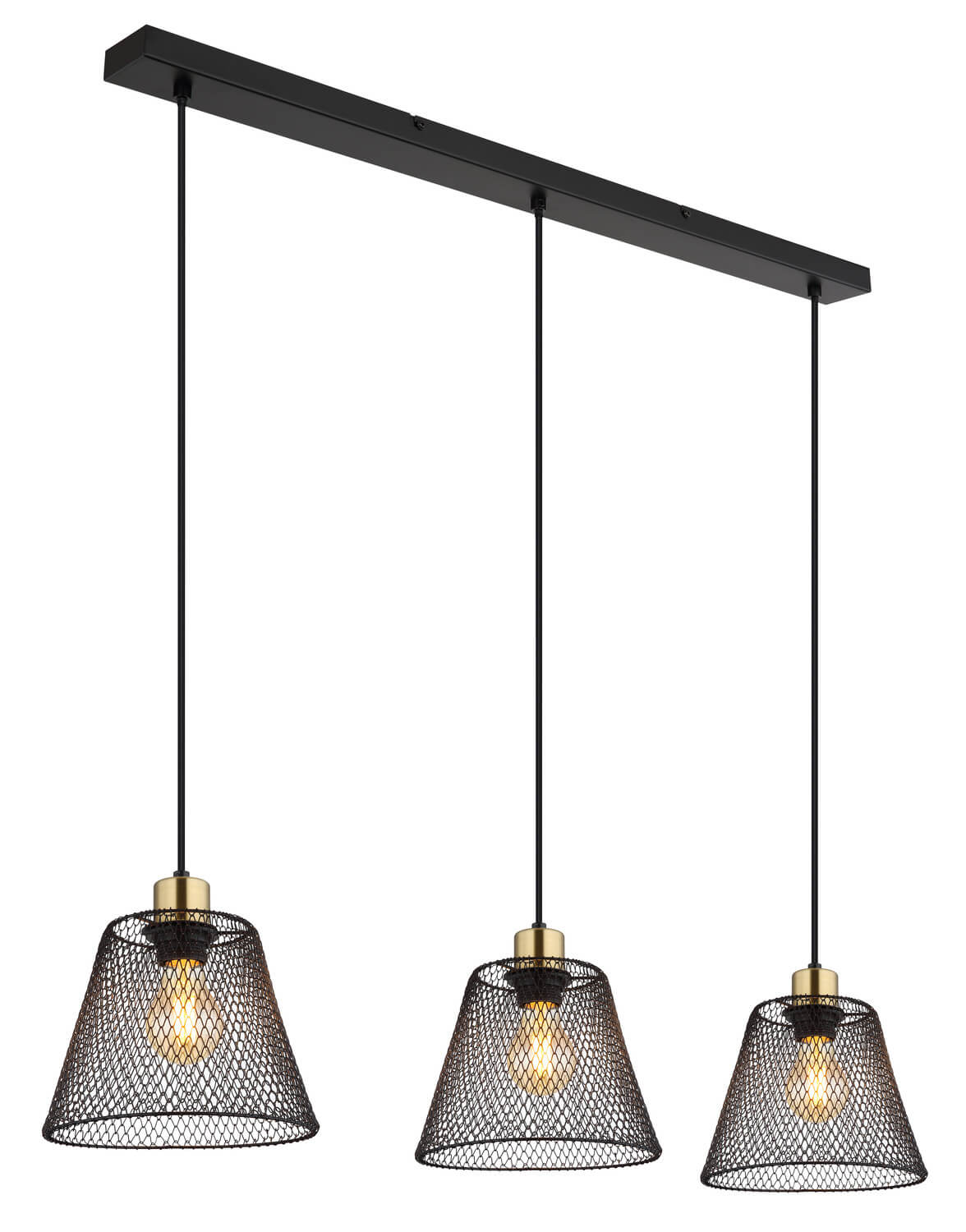 Suspension Baku noire mat (15646-3H)