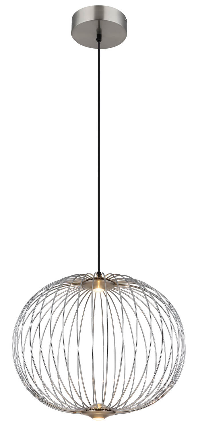 Produit éteint montrant la structure ajourée et le diffuseur inférieur du luminaire