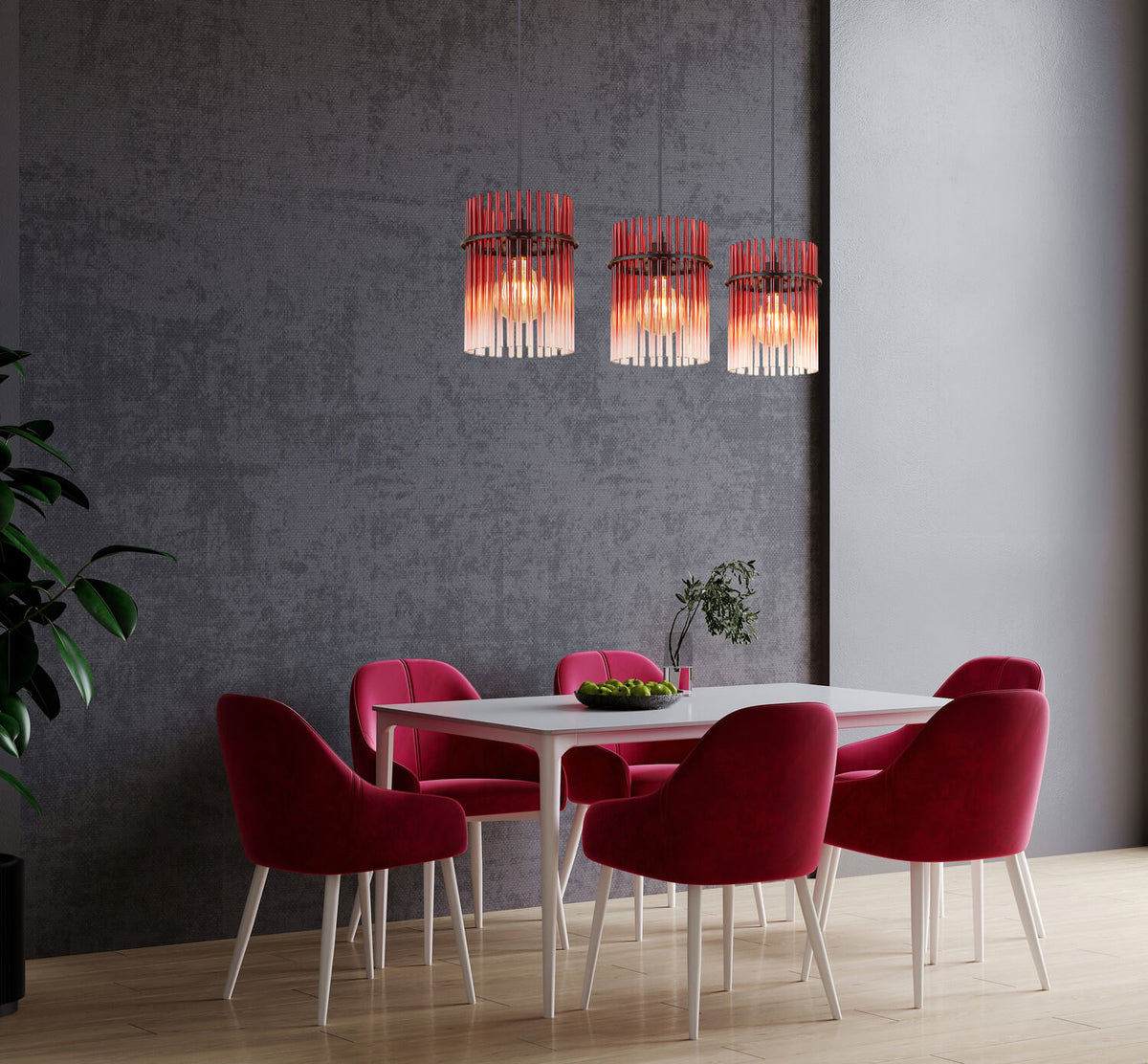 Suspension Gorley noire mat, H 140 cm (15698-3HBR)