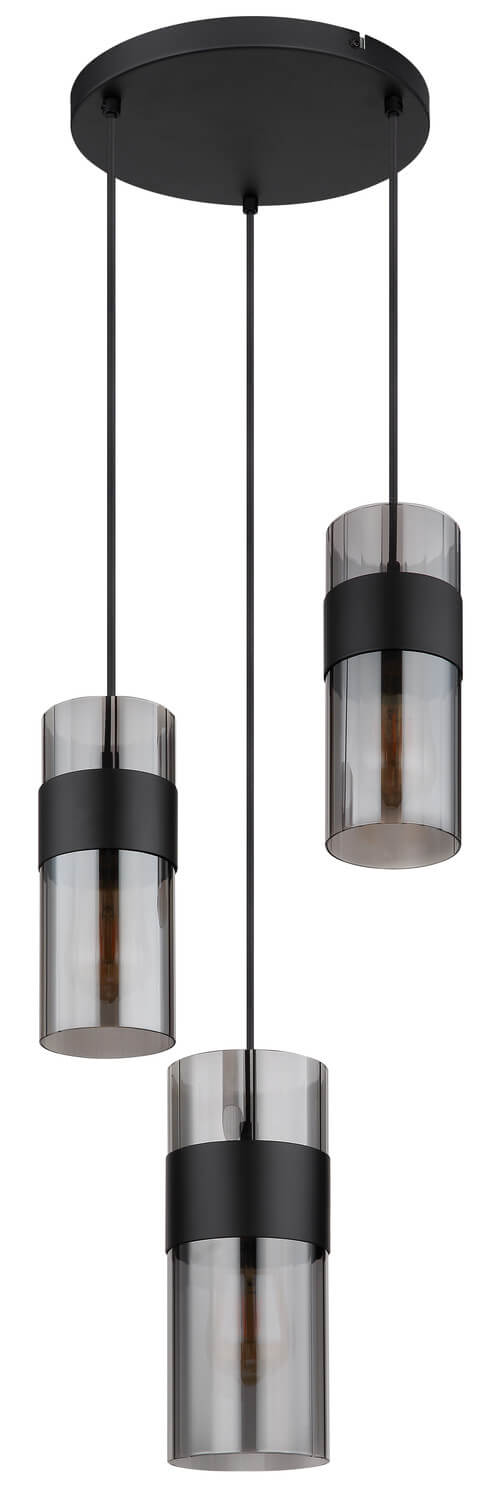 Suspension Scarfina noire mat (15718-3)