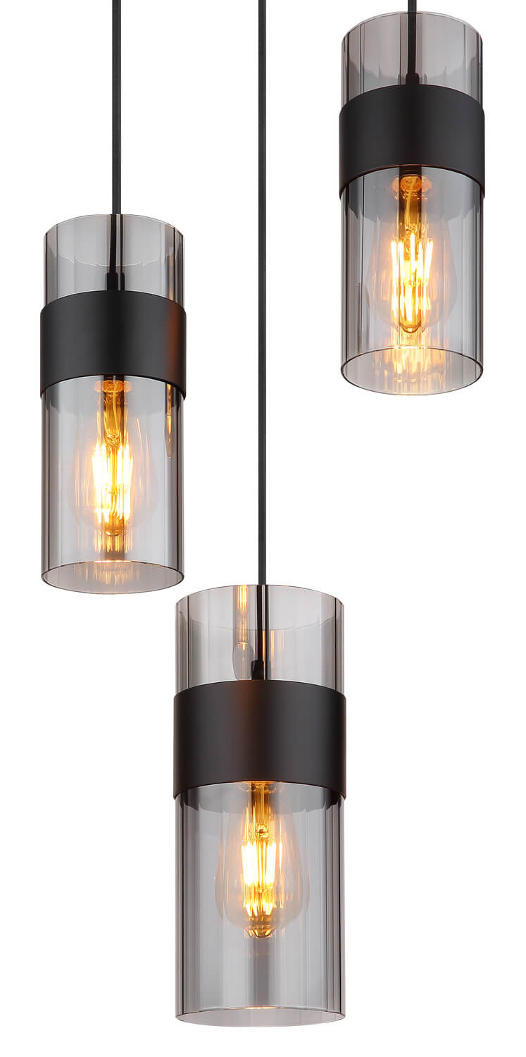 Suspension Scarfina noire mat (15718-3)