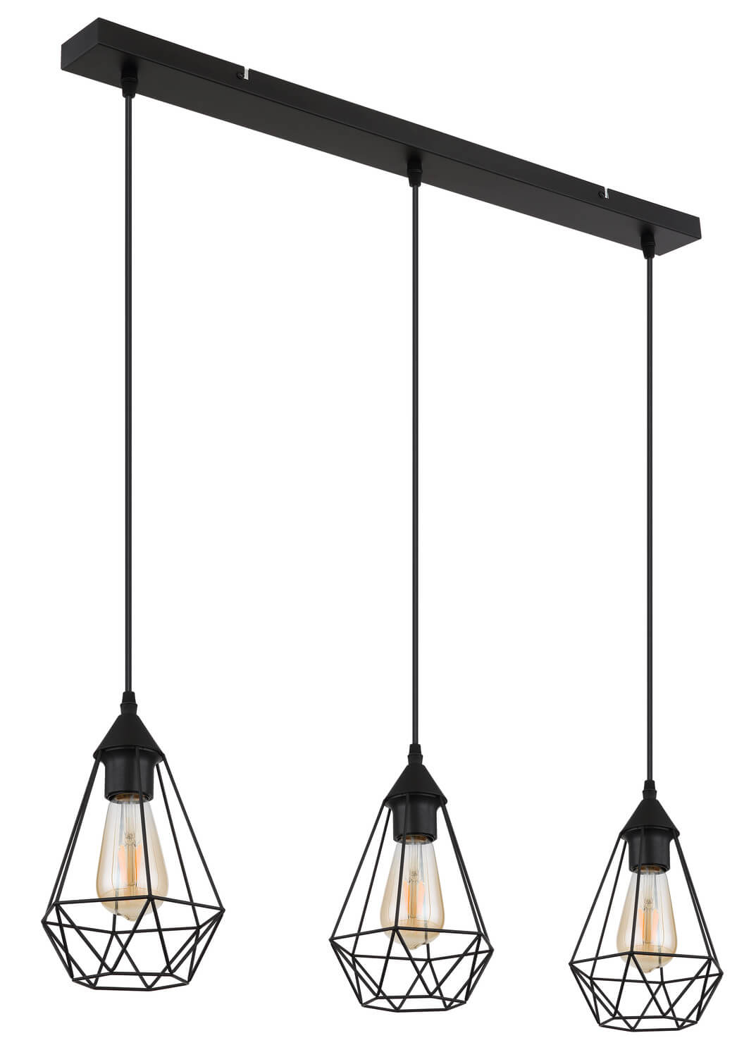Suspension Zachary noire mat (15745-3H)