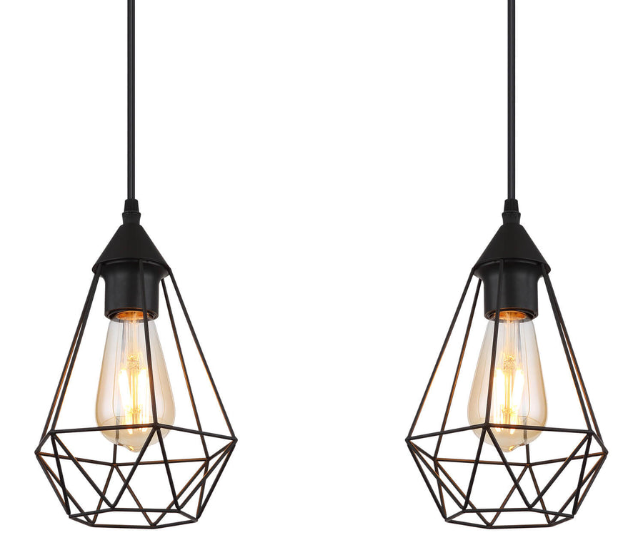 Suspension Zachary noire mat (15745-3H)