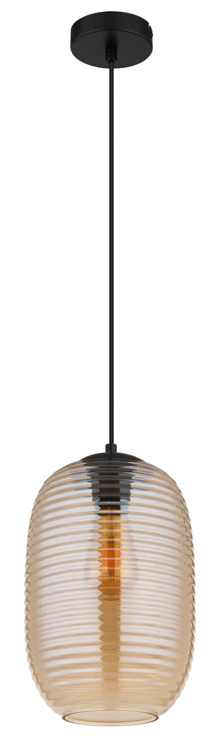 Suspension Jefrey noire mat (15794HA)