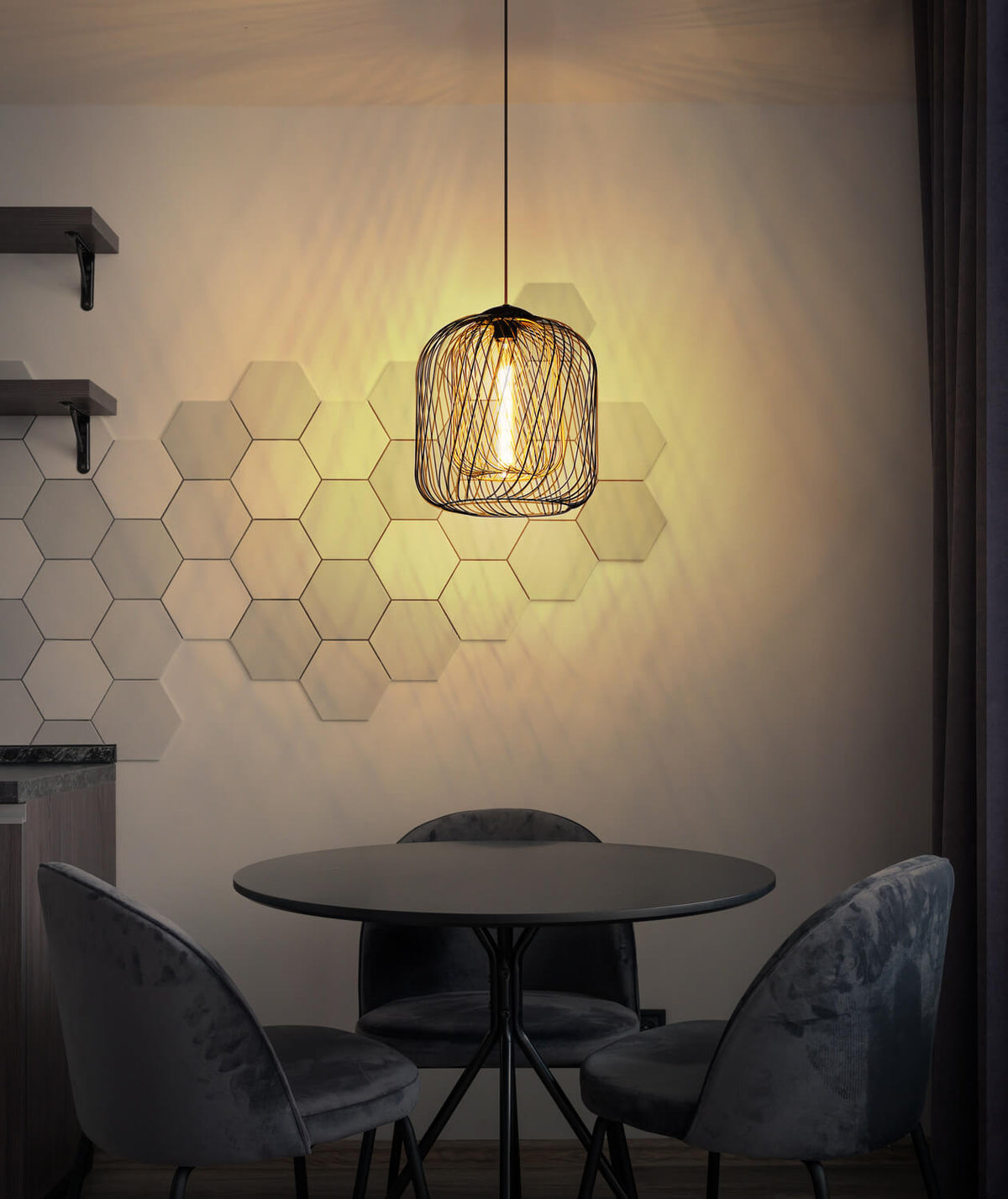 Suspension Dichti noire mat