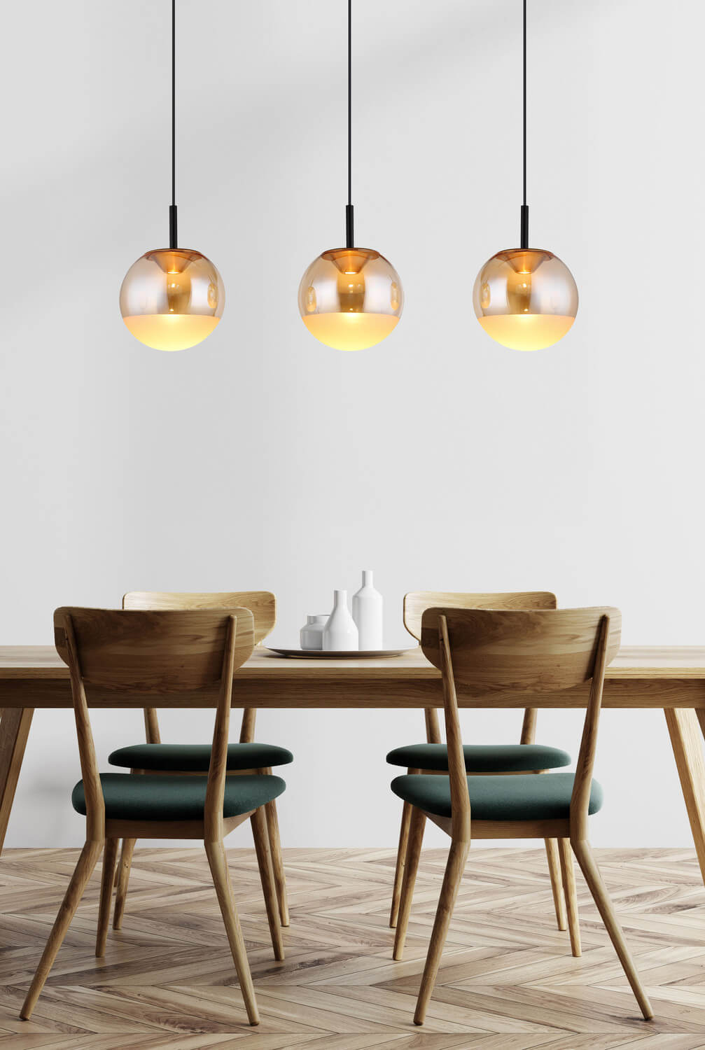 Suspension Severin noire mat, H 130 cm (16057-3H)