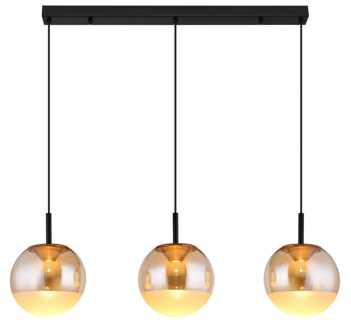 Suspension Severin noire mat, H 130 cm (16057-3H)