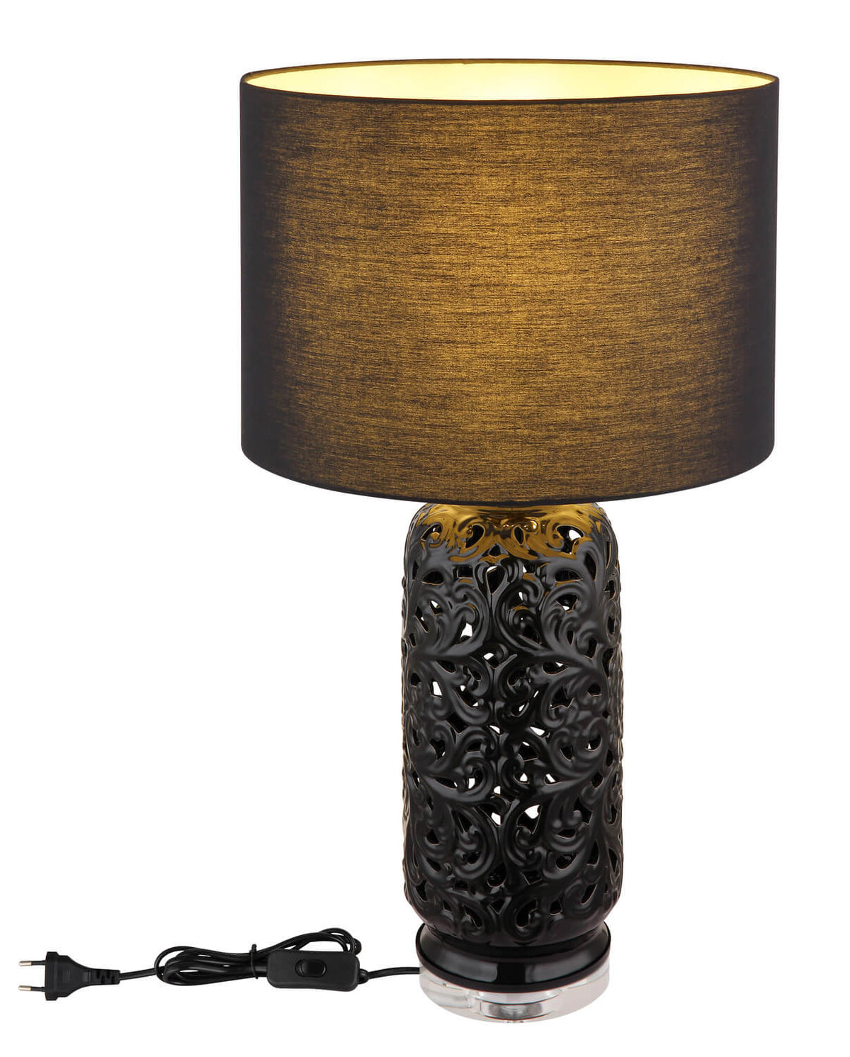 Lampe à poser Sebastian noire mat