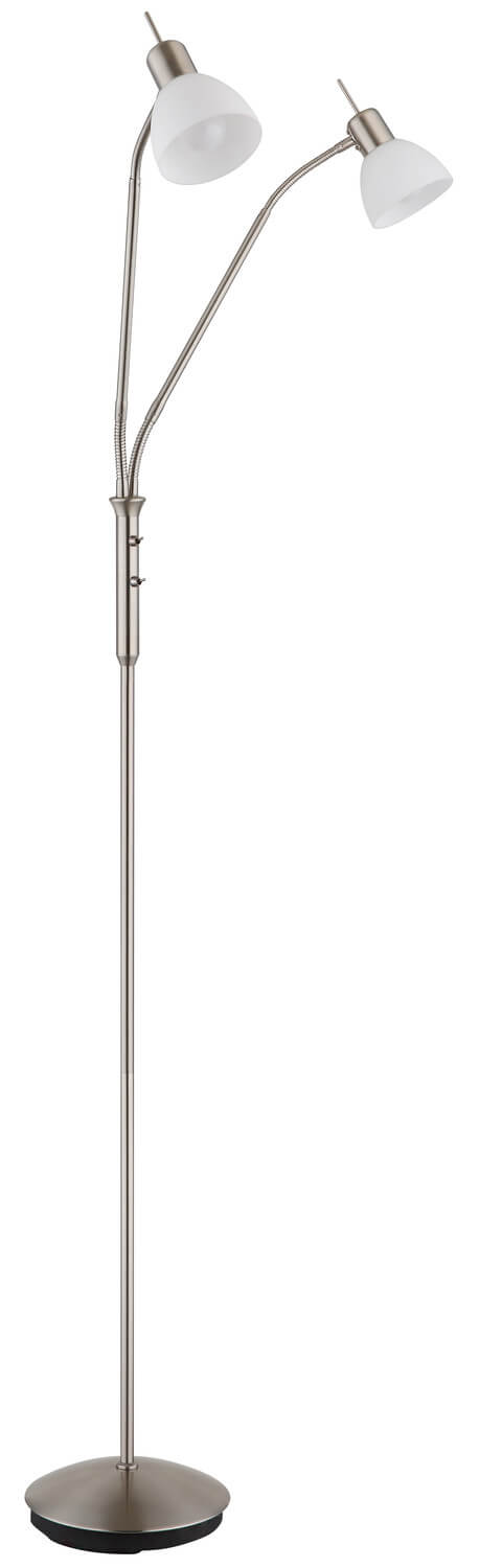 Lampadaire Malte nickel satiné, H 152 cm