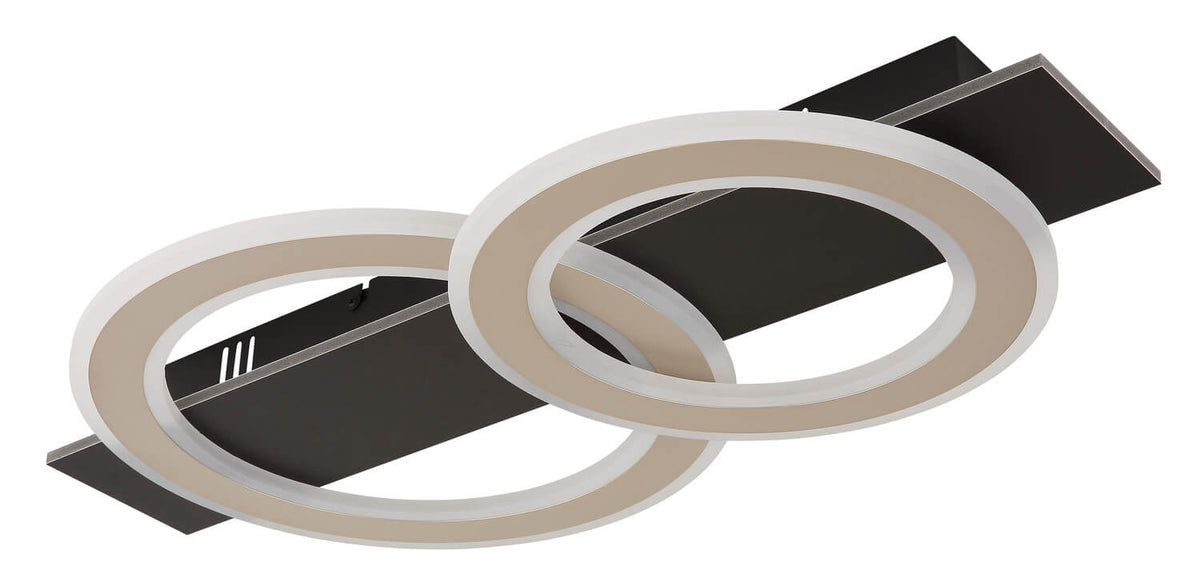 Plafonnier Jayden noir mat, L 63 cm (48034A-40)