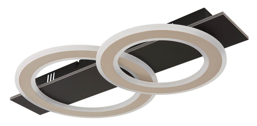 Plafonnier Jayden noir mat, L 63 cm (48034A-40)