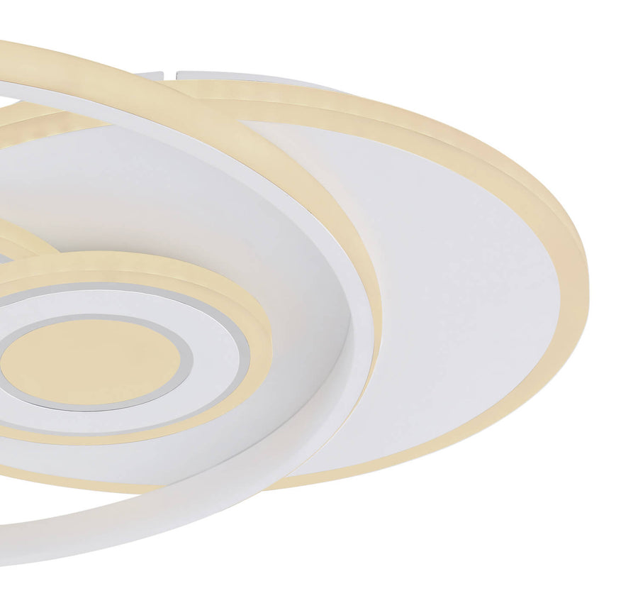 Plafonnier Roderick blanc mat, L 54,5 cm