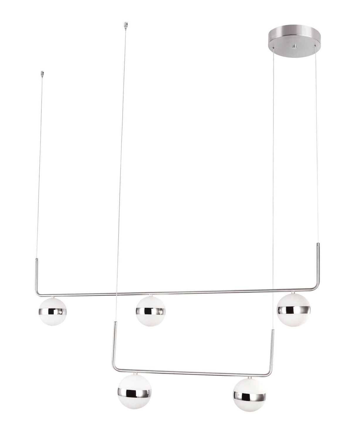 Angle légèrement différent montrant les deux cadres rectangulaires et les câbles fins