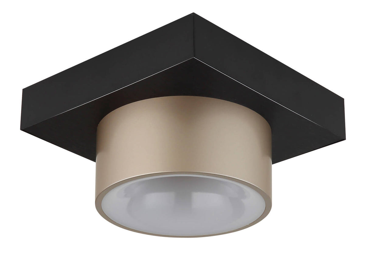 Plafonnier Raymond noir mat, L 20 cm