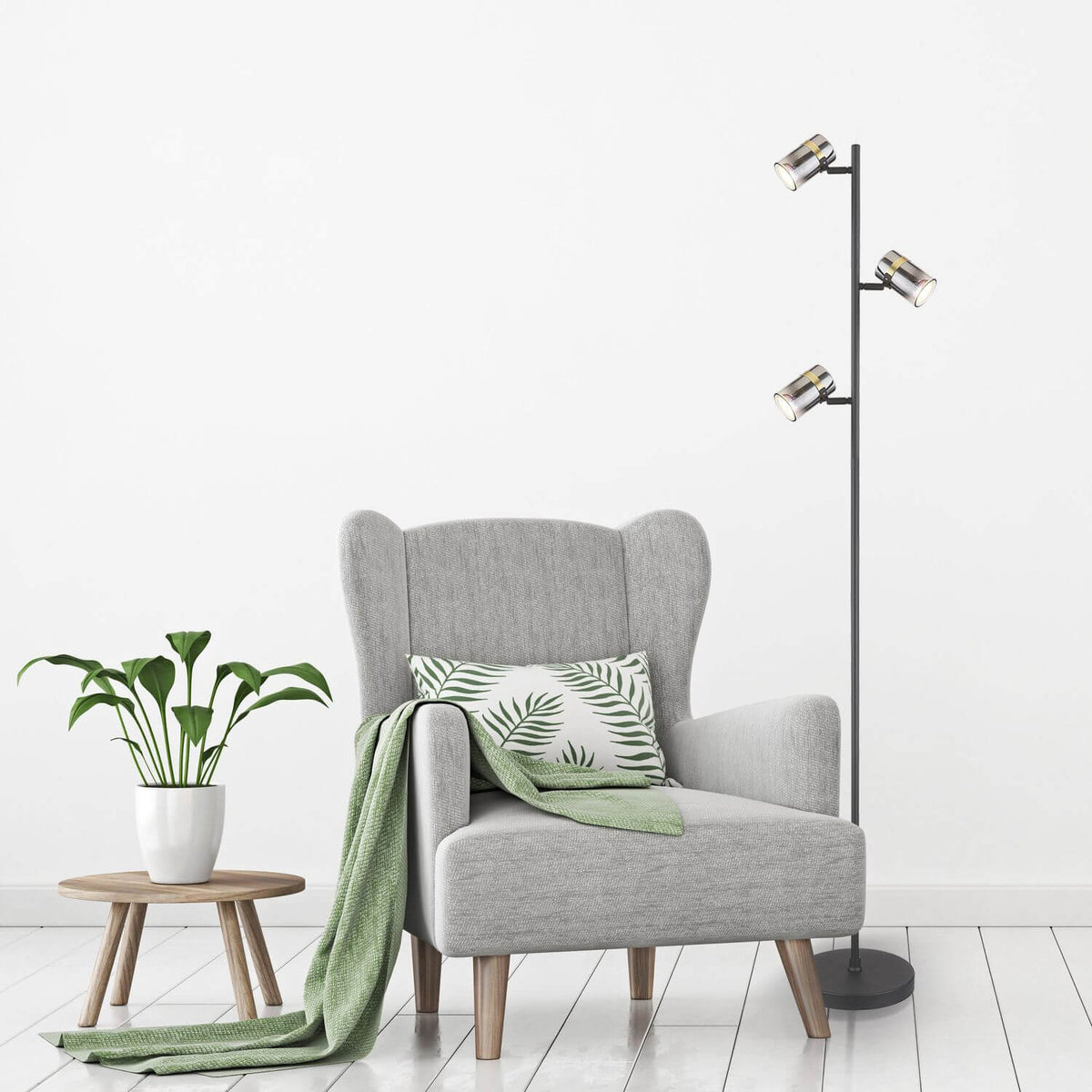 Lampadaire Trabby noir mat