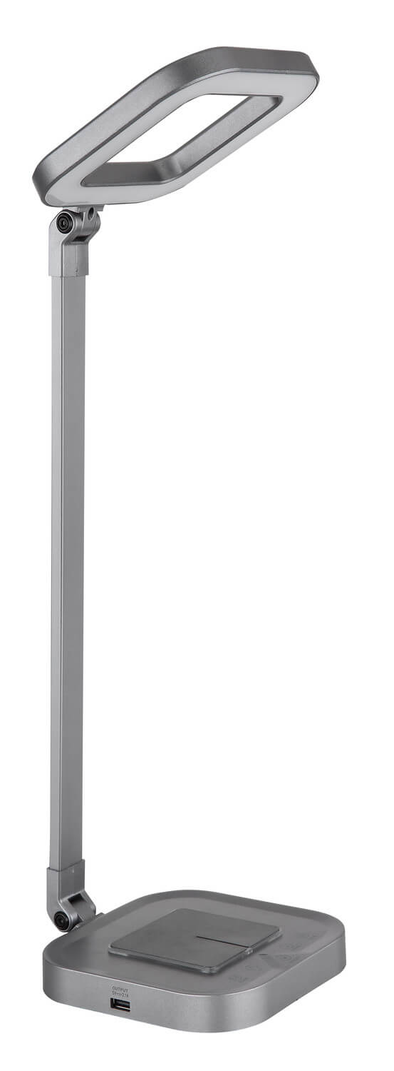 Détail du socle carré équipé d'une zone de recharge sans fil