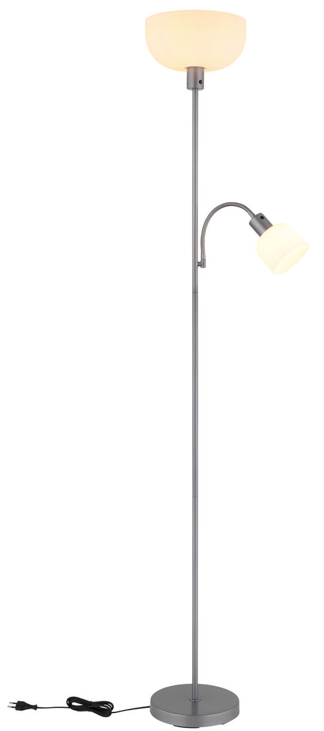 Lampadaire Hinton argenté