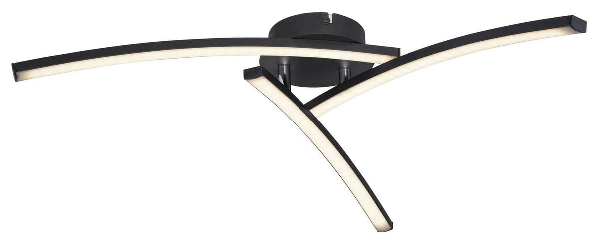 Plafonnier Tansy I noir mat, Ø 60 cm