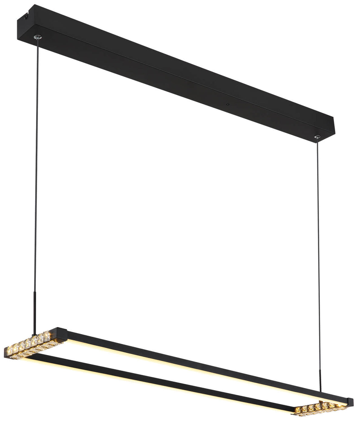 Suspension Mariella noire mat