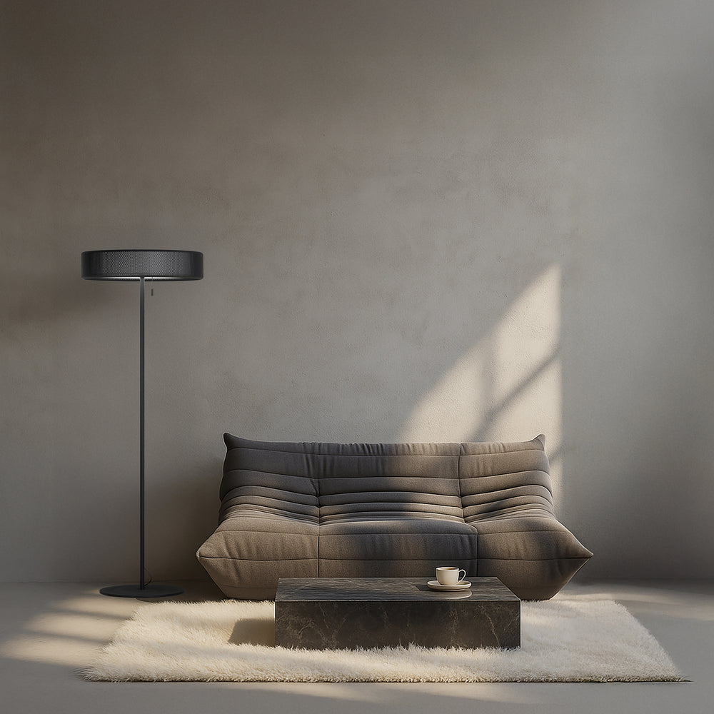 Lampadaire Grain L, noir mat
