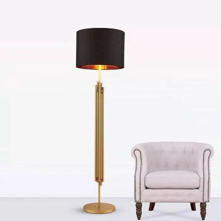 Grand Lampadaire sur Pied | Élégance Art Déco - Designix Lampadaire Grand | 165 x 45cm Blanc Froid