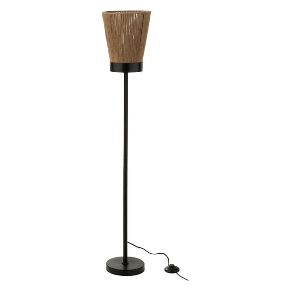 Large Beige Jute Lamp