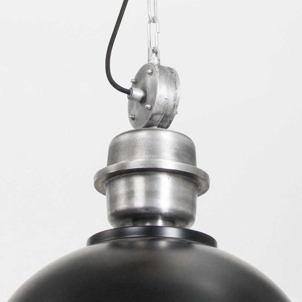 Détail de la douille et du cap en acier brossé de la suspension Bikkel