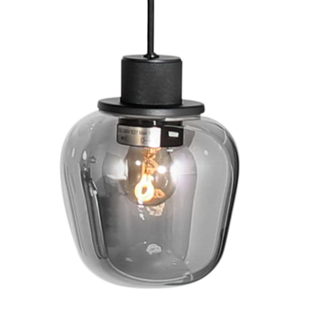 Lustre boule verre fumé noir 9 lumières Reflexion | Designix