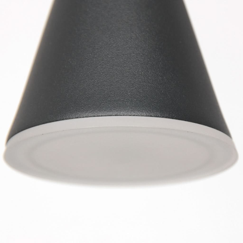 Suspension noire design Vortex 3066ZW, barre 120 cm 5 cônes LED dimmable | Designix