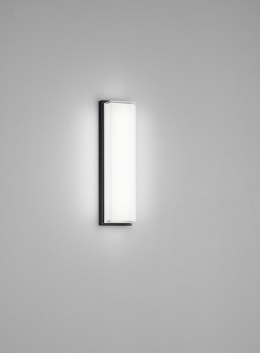 Gros plan du cadre noir fin et du diffuseur blanc opalin lumineux