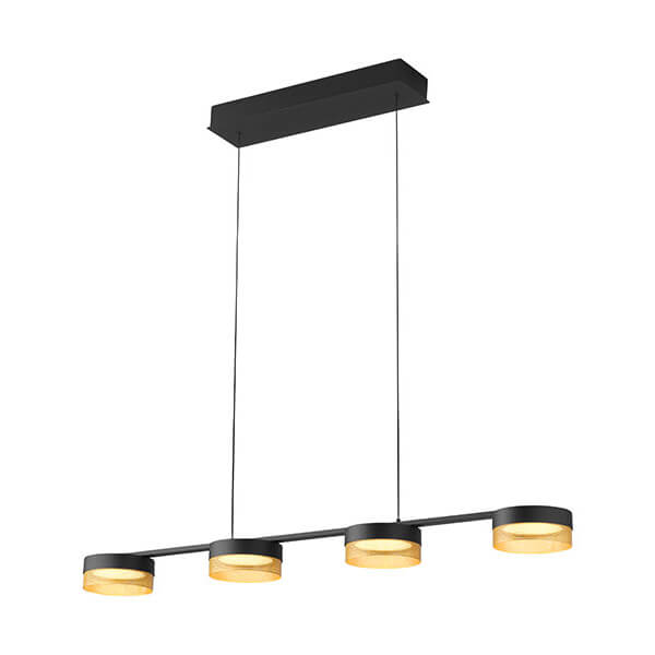 Suspension Mesh noire et dorée, L 110 cm