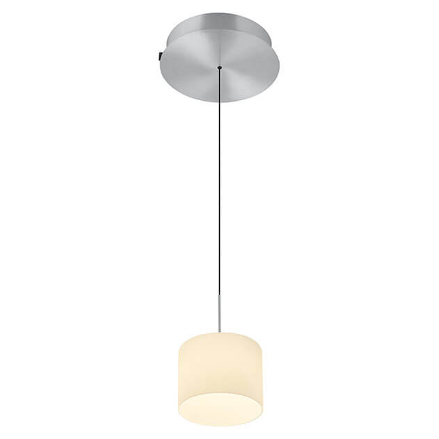 Suspension Abby aluminium et opale, verre, Ø 26 cm