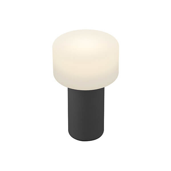 Lampe à poser sans fil Tiny noire, H 13 cm