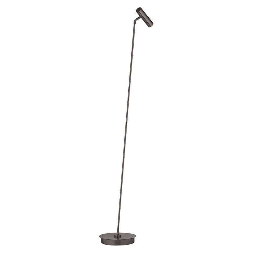 Vue complète du lampadaire sur fond blanc, tête inclinée vers la droite.