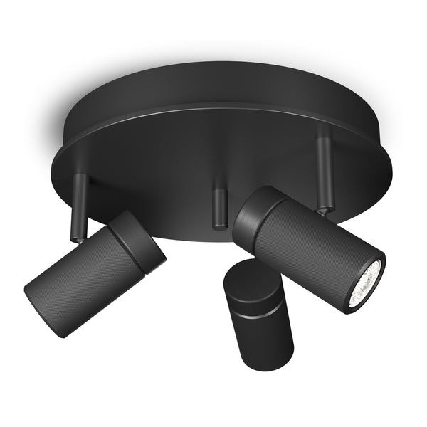 Plafonnier Holder 3 spots, noir