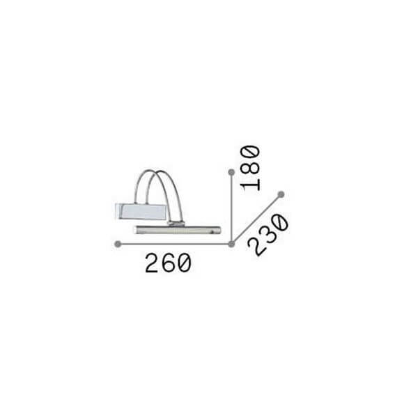Applique murale BOW chromée (005386)