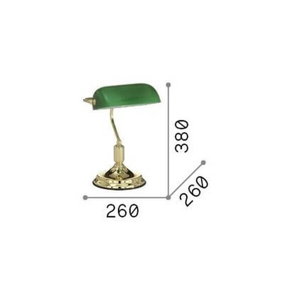 Lampe à poser Lawyer laiton, verre
