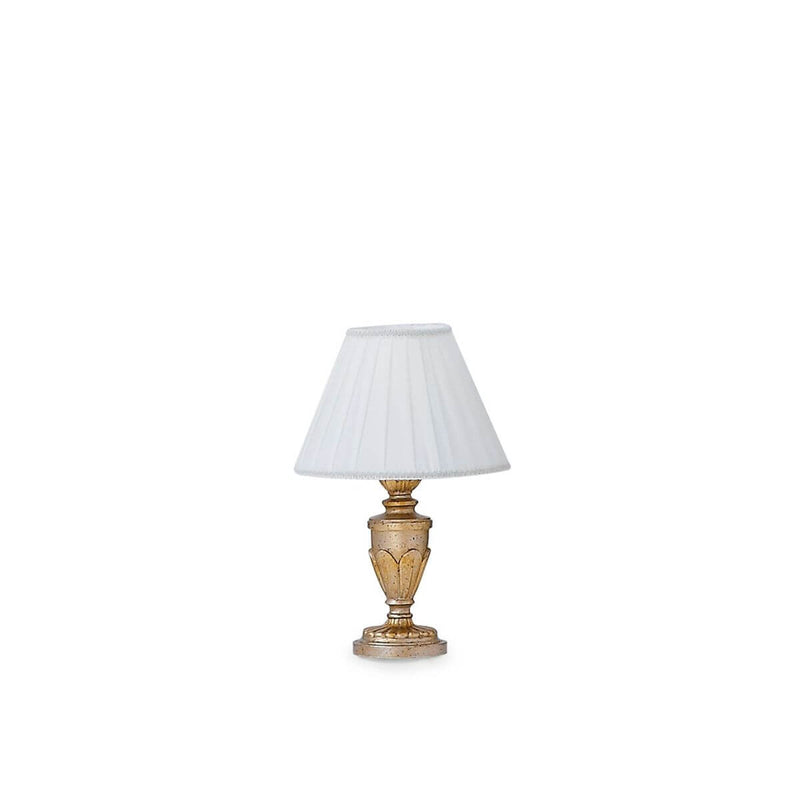 Lampe à poser Firenze dorée, tissu