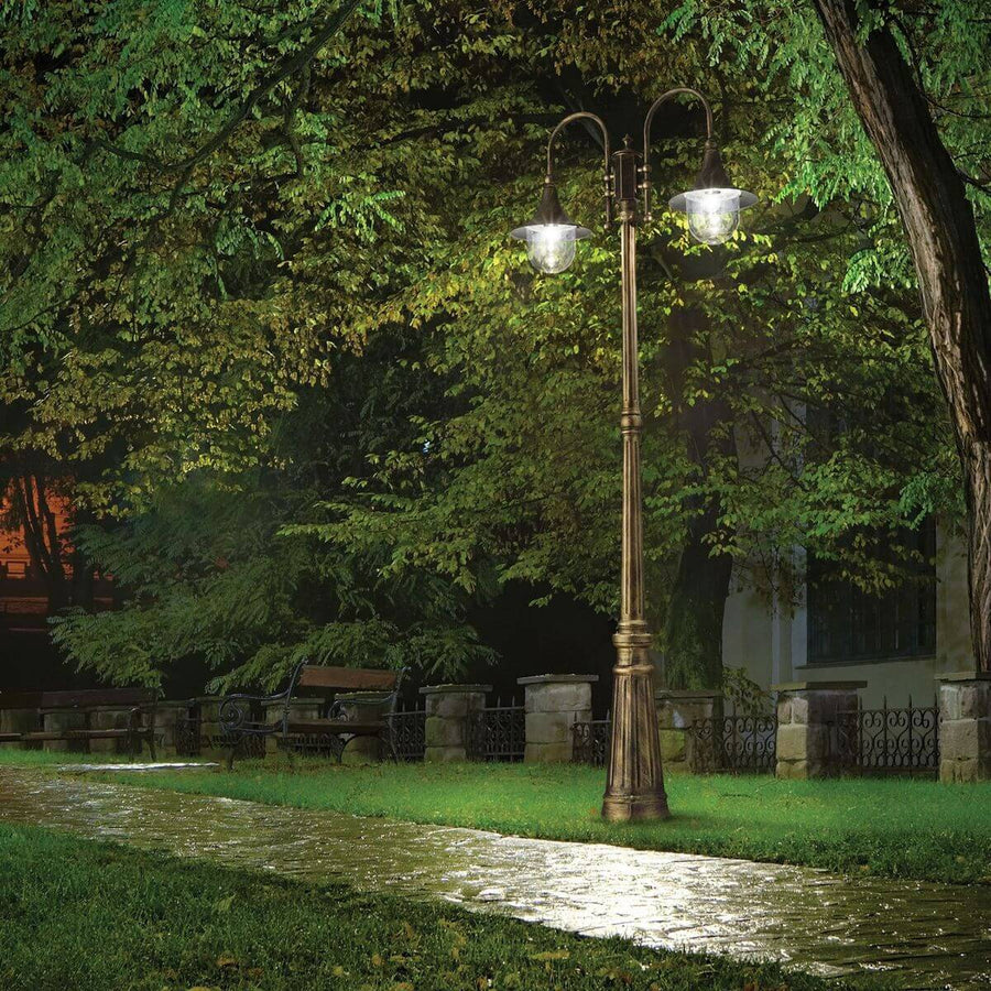 Lampadaire extérieur Cima 2 lumières noir