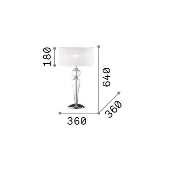 Lampe à poser Duchessa transparente, verre