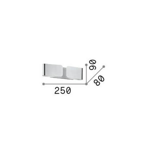 Applique murale Clip 2 lumières blanche, L 9 cm