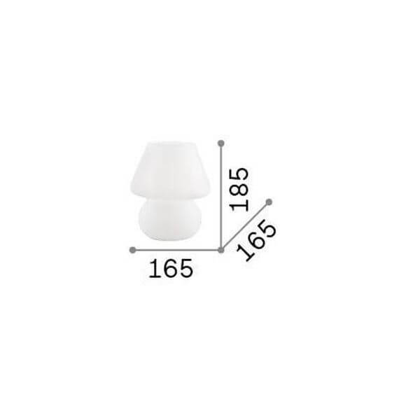 Lampe à poser Prato blanche, verre, Ø 16,5 cm