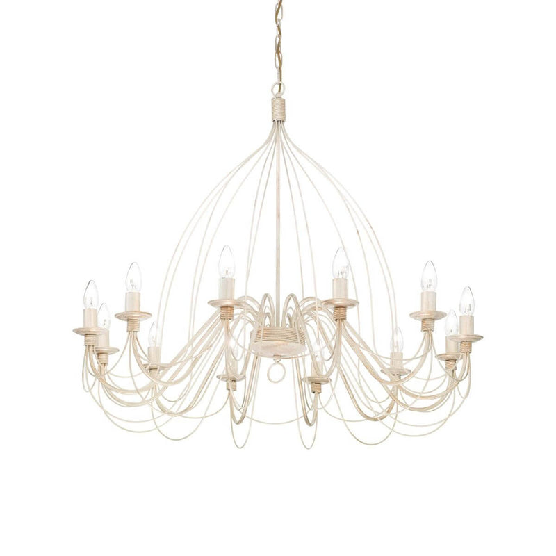 Suspension Corte 12 lumières blanche